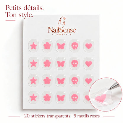 20 stickers transparents